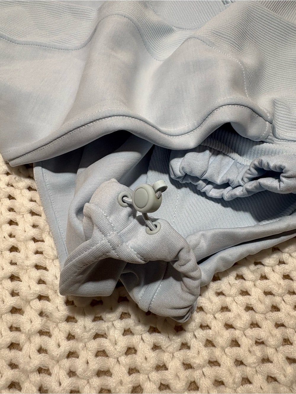 lululemon powder blue brushed Softstreme ribbed half zip size 6 - Picture 14 of 14